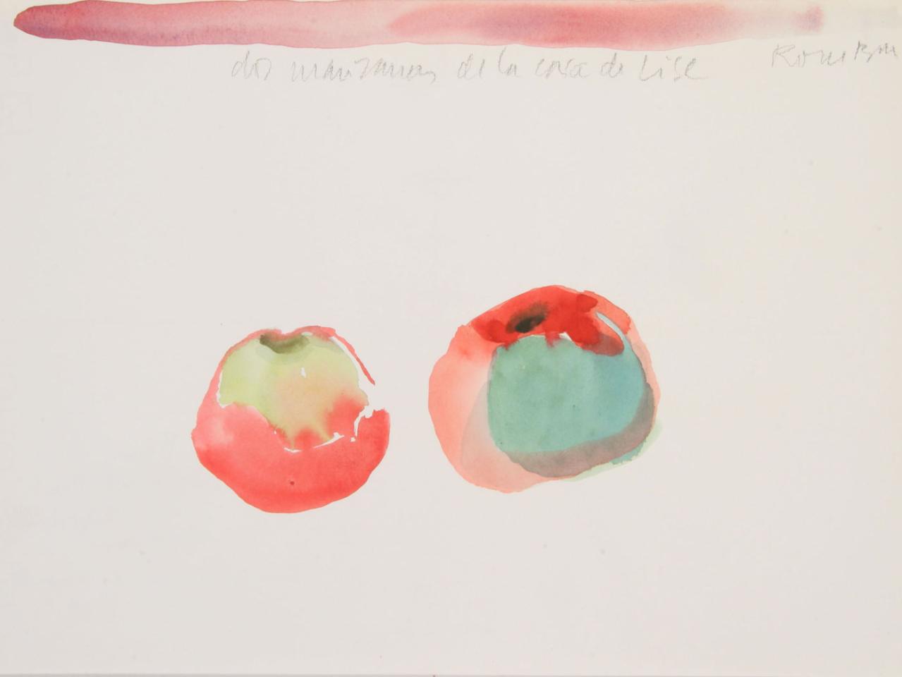 1. Roser Bru, Dos manzanas en casa de Lisse
