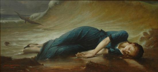 Cuadro La muerte de Virginia. James Bertrand, 1875. Colección MNBA.